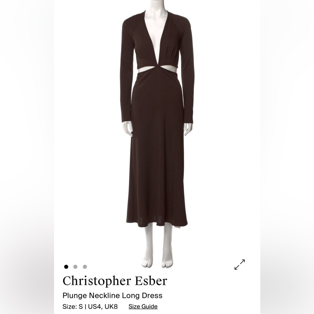 Christopher Esber Dark Brown Maxi Skirt